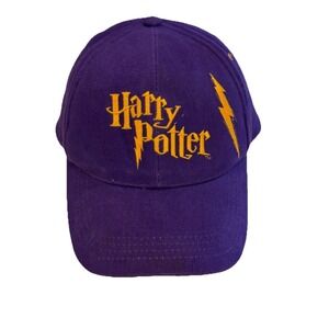 Vtg Warner Bros Harry Potter Movie Promo Purple Hat Strap Embroidered Y2K